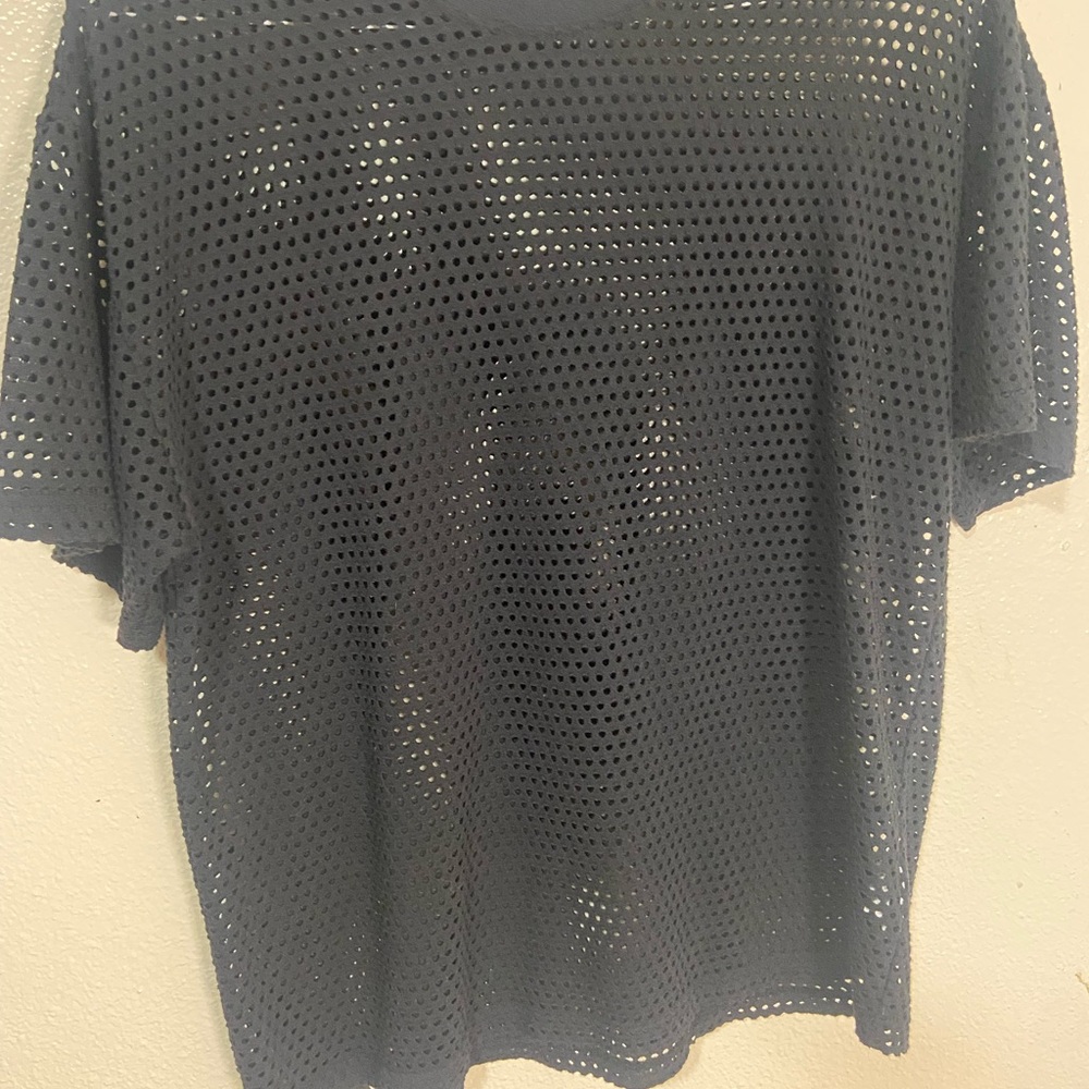 Elegant Black Mesh Top